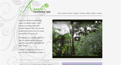 Desktop Screenshot of anandarainforestspa.com