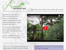 Tablet Screenshot of anandarainforestspa.com